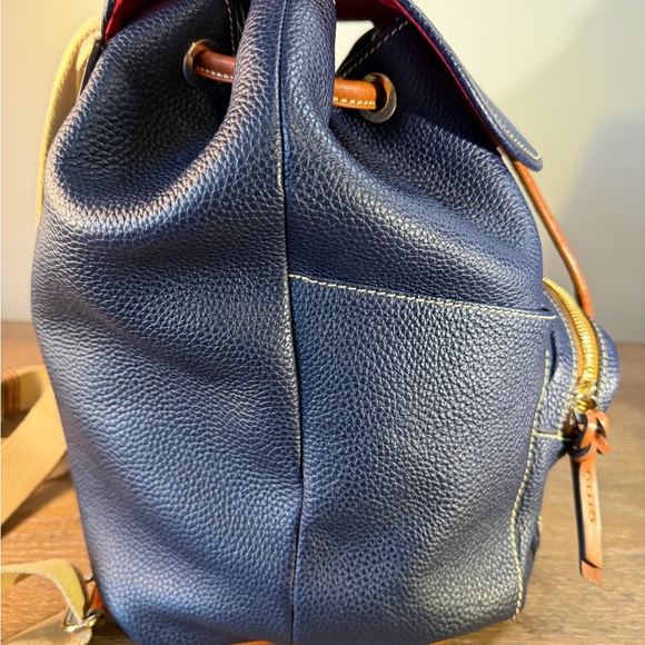 Dooney & Bourke Large Navy Pebbled Leather Murphy Backpack main image 6